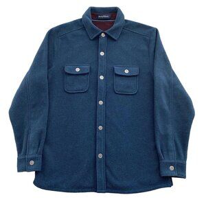 Tommy Bahama Blue Fleece Lined Shirt Jacket Size Large (No bag no number).